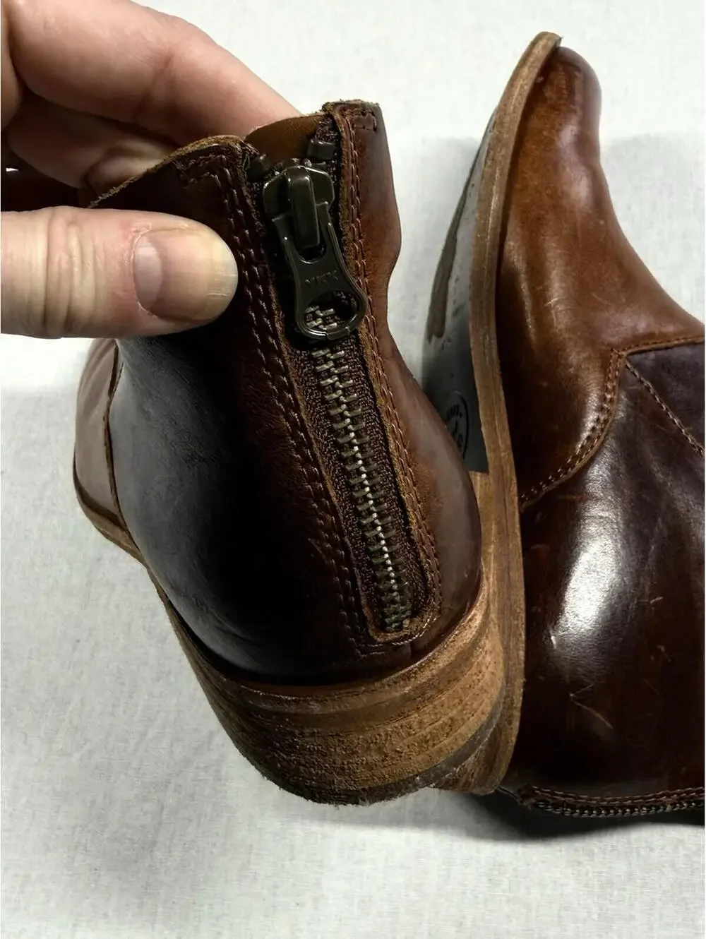 Kork-Ease ‘Ryder’ Leather Ankle Boots Women‎ Sz 8.5 Brown Rum Boho Booties